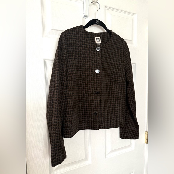 Anne Klein Women's Crewneck Button-Front Blazer - Picture 3 of 7